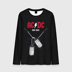 Лонгслив мужской AC/DC: Dog Tags, цвет: 3D-принт