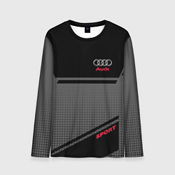 Лонгслив мужской Audi: Crey & Black, цвет: 3D-принт
