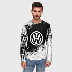 Лонгслив мужской Volkswagen: Black Spray, цвет: 3D-принт — фото 2