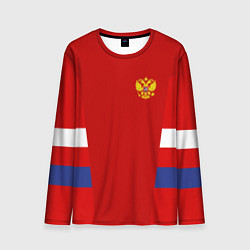 Лонгслив мужской Russia: Sport Tricolor, цвет: 3D-принт