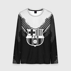 Лонгслив мужской FC Barcelona: Black Style, цвет: 3D-принт