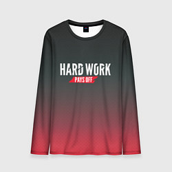 Мужской лонгслив Hard Work Pays Off: Red