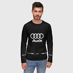 Лонгслив мужской Audi: Black Abstract, цвет: 3D-принт — фото 2