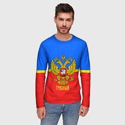 Лонгслив мужской Грозный: Россия, цвет: 3D-принт — фото 2