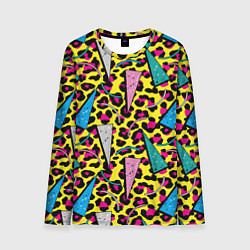 Лонгслив мужской 80s Leopard, цвет: 3D-принт