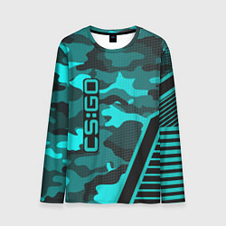 Мужской лонгслив CS:GO Blue Camo