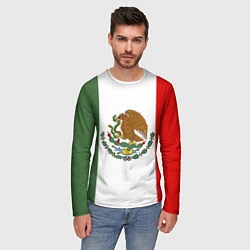 Лонгслив мужской Мексиканский герб, цвет: 3D-принт — фото 2