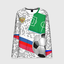 Лонгслив мужской Русский футбол, цвет: 3D-принт