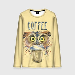 Мужской лонгслив Owls like coffee