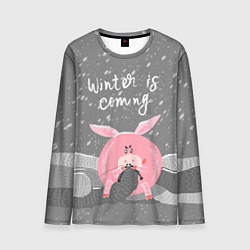 Лонгслив мужской Pig: Winter is Coming, цвет: 3D-принт
