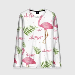 Лонгслив мужской Lil Peep: Pink Flamingo, цвет: 3D-принт