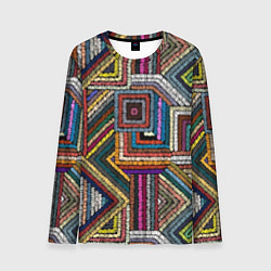 Лонгслив мужской Этнический ковровый орнамент, цвет: 3D-принт