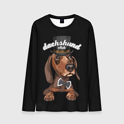 Лонгслив мужской Dachshund Club, цвет: 3D-принт