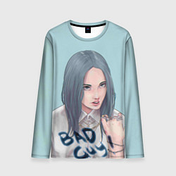 Лонгслив мужской Billie Eilish: Bad Guy, цвет: 3D-принт