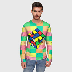 Лонгслив мужской Кубик Рубика, цвет: 3D-принт — фото 2