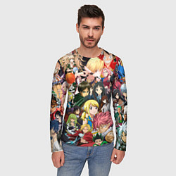 Лонгслив мужской Аниме коллаж, цвет: 3D-принт — фото 2
