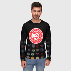 Лонгслив мужской Atlanta Hawks 1, цвет: 3D-принт — фото 2