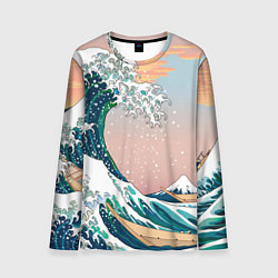Лонгслив мужской Большая волна в канагаве, цвет: 3D-принт