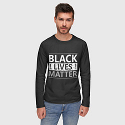 Лонгслив мужской Black lives matter Z, цвет: 3D-принт — фото 2
