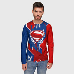 Лонгслив мужской Знак Супермен, цвет: 3D-принт — фото 2