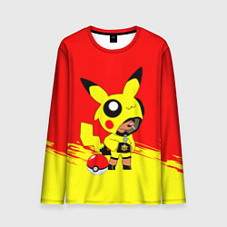 Мужской лонгслив Brawl starsLeon pikachu