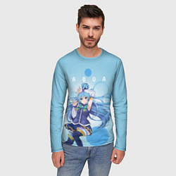 Лонгслив мужской Aqua, цвет: 3D-принт — фото 2