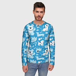 Лонгслив мужской Собачки, цвет: 3D-принт — фото 2