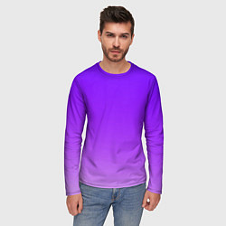 Лонгслив мужской Фиолетовый космос, цвет: 3D-принт — фото 2
