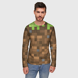 Лонгслив мужской Minecraft камуфляж, цвет: 3D-принт — фото 2