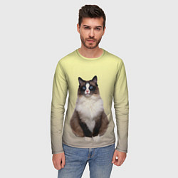 Лонгслив мужской Персидская пушистая кошка, цвет: 3D-принт — фото 2