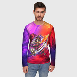 Лонгслив мужской Шаман Кинг Йо Асакура, цвет: 3D-принт — фото 2