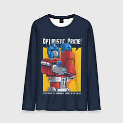 Лонгслив мужской Optimistic Prime, цвет: 3D-принт