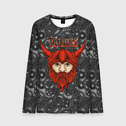Лонгслив мужской Valheim красный викинг, цвет: 3D-принт