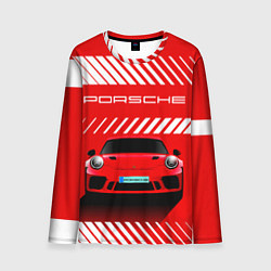 Лонгслив мужской PORSCHE ПОРШЕ RED STYLE, цвет: 3D-принт