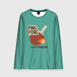 Лонгслив мужской Ping-pong, цвет: 3D-принт