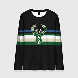 Лонгслив мужской Milwaukee Bucks форма Statement Edition, цвет: 3D-принт