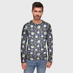 Лонгслив мужской Чай с мятой, цвет: 3D-принт — фото 2
