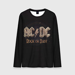 Лонгслив мужской ACDC Rock or Bust, цвет: 3D-принт