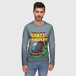 Лонгслив мужской Boss Space Invaders Old game Z, цвет: 3D-принт — фото 2
