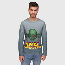 Лонгслив мужской Space Invaders Old game Z, цвет: 3D-принт — фото 2