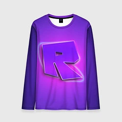 Лонгслив мужской ROBLOX NEON LOGO РОБЛОКС, цвет: 3D-принт