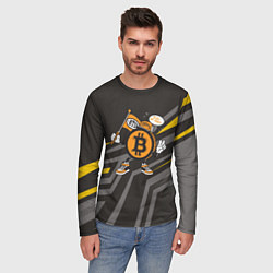 Лонгслив мужской BTC монета, цвет: 3D-принт — фото 2