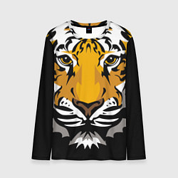 Лонгслив мужской Суровый взгляд тигра, цвет: 3D-принт