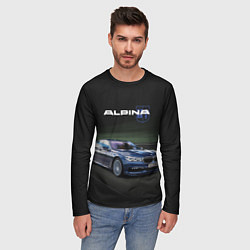 Лонгслив мужской Alpina на дороге, цвет: 3D-принт — фото 2