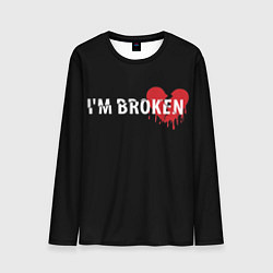 Мужской лонгслив Im broken с разбитым сердцем