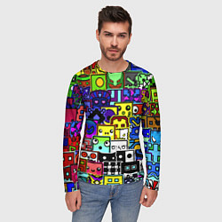 Лонгслив мужской Geometry Dash: All Skins, цвет: 3D-принт — фото 2