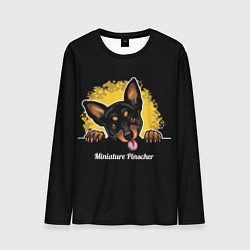 Мужской лонгслив Пинчер Miniature Pinscher