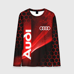 Мужской лонгслив AUDI АУДИ SPORT СПОРТ RED AND BLACK