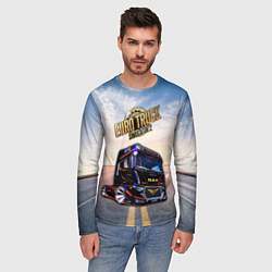 Лонгслив мужской Euro Truck Simulator Евро Трек Симулятор, цвет: 3D-принт — фото 2