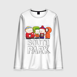 Лонгслив мужской South Park - Южный парк Кенни, Кайл, Стэн и Эрик, цвет: 3D-принт